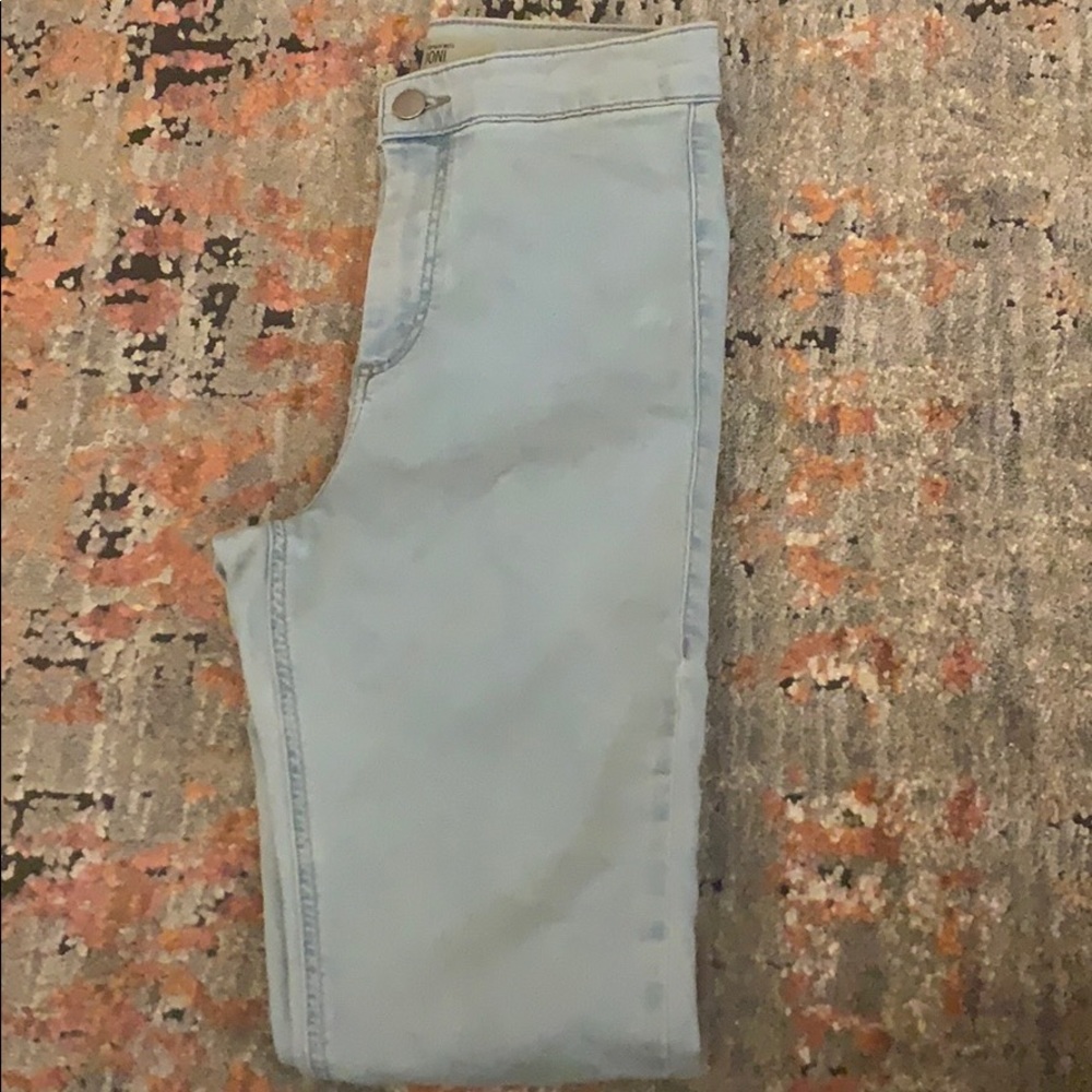 Topshop Joni High Waisted light wash denim